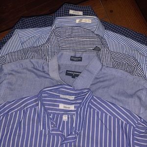 5 mens button down shirts worn once if that, excellent new condition Extra Large